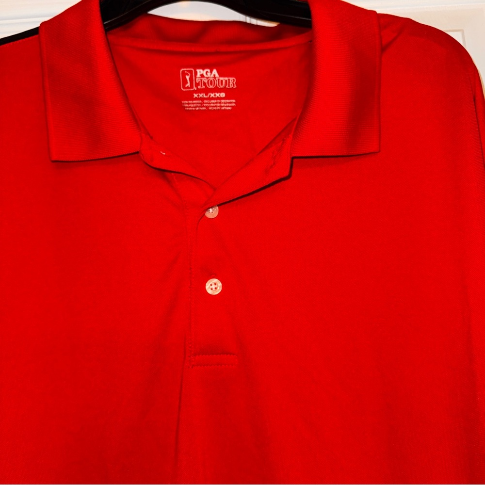 PGA Tour red golf polo with black details size XXL